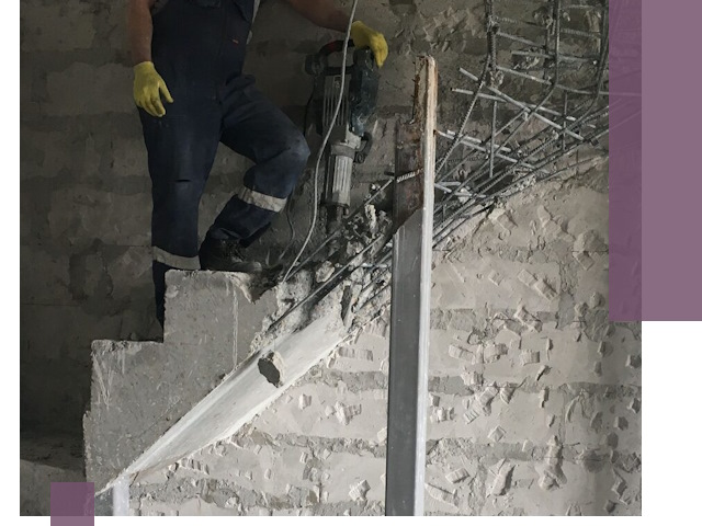 Демонтаж металлических и бетонных лестниц в Донском