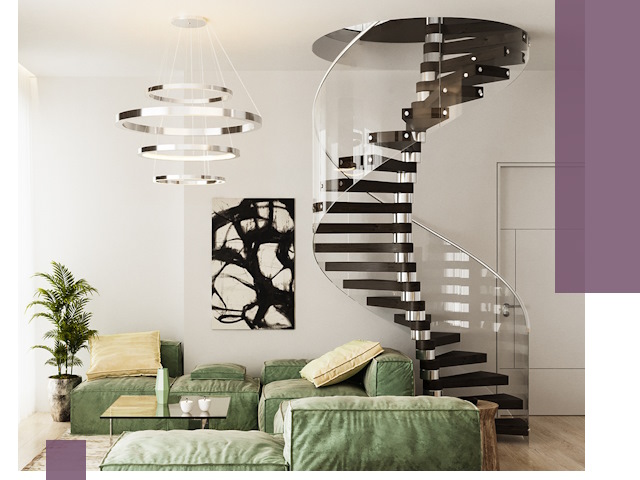 Лестницы для двухуровневой квартиры в Донском — изготовление и монтаж