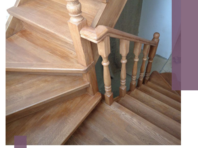 Дубовые лестницы под ключ в Донском: изготовление и монтаж