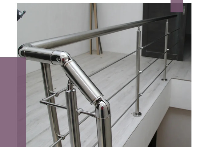 Перила из нержавеющей стали в Донском от 8916 руб. под ключ | ПРОЛЁТ-Днс