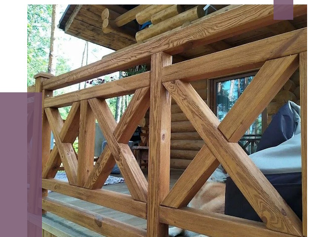 Деревянные перила под ключ в Донском от 7599 руб. 