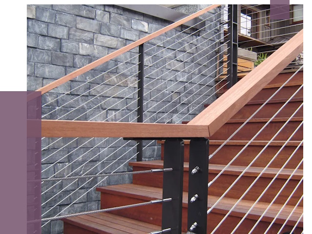 Тросовые перила под ключ в Донском от 7700 руб. 