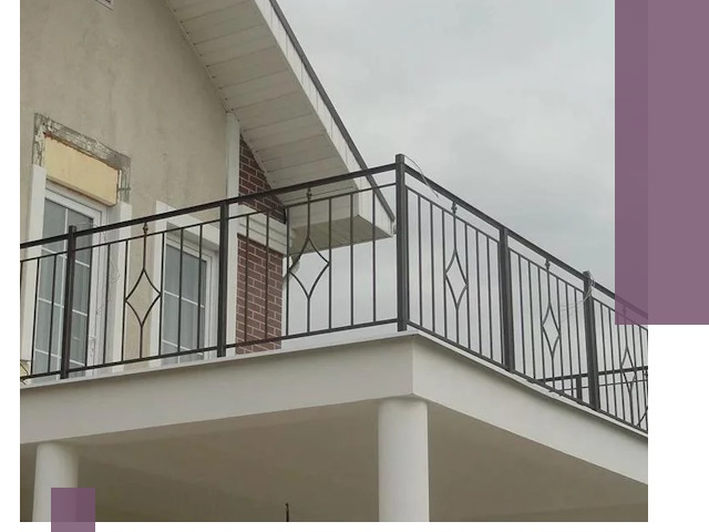 Изготовление балконных ограждений в Донском из металла и стекла