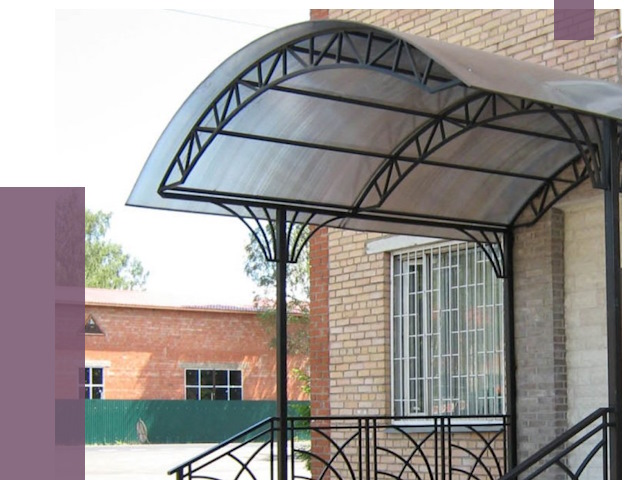 Металлические навесы и козырьки в Донском от 12665 руб.