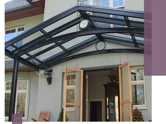 Изготовление и монтаж навесов и козырьков в Донском