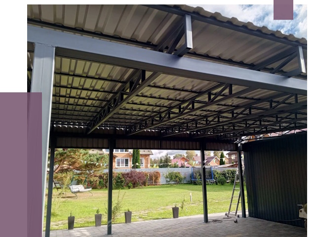 Монтаж навесов в Донском от 7295 руб. — установка навеса | ПРОЛЁТ-Днс