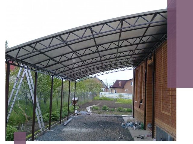 Профессиональный монтаж навесов под ключ в Донском