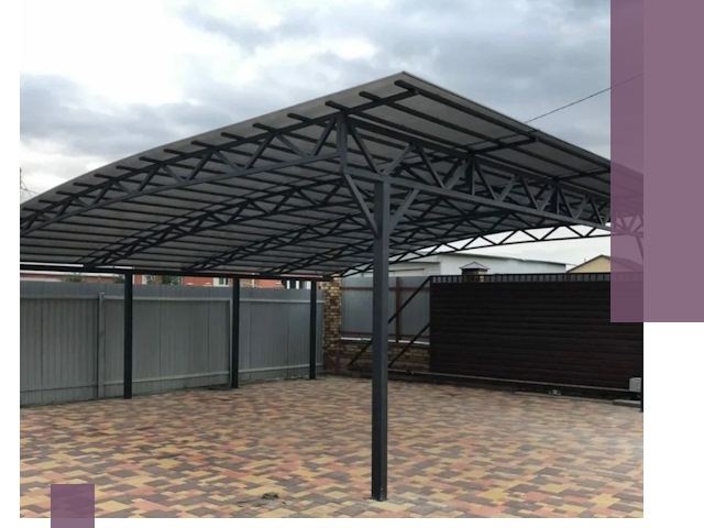 Недорогие навесы под ключ в Донском — изготовление и монтаж