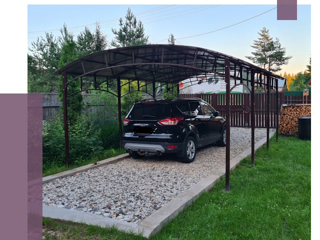 Навесы для автомобиля в Донском от 13020 руб.  | ПРОЛЁТ-Днс