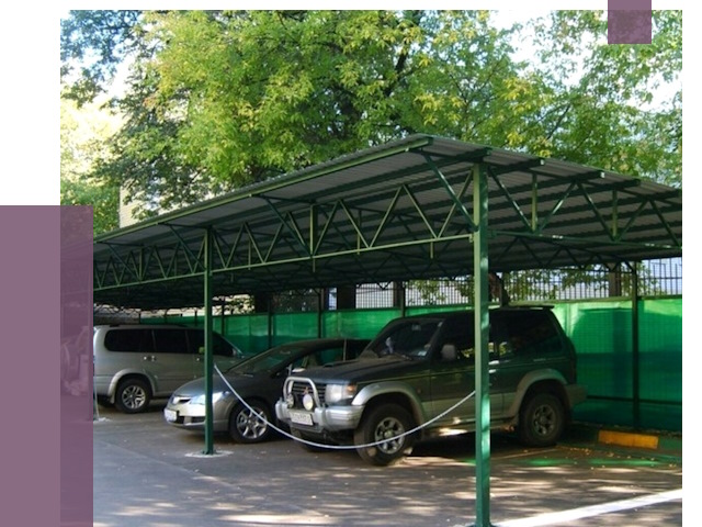 Навесы для парковки в Донском от 79536 руб. заказать | ПРОЛЁТ-Днс