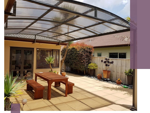 Навесы во двор под ключ в Донском — изготовление и монтаж