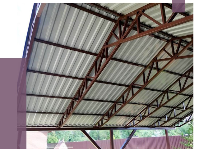 Навесы из профнастила в Донском от 7295 руб. | ПРОЛЁТ-Днс