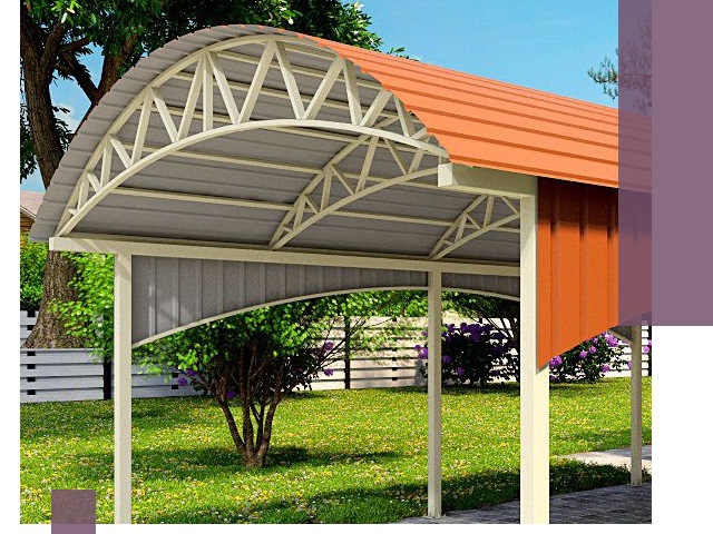 Навесы из профнастила под ключ в Донском — установка и монтаж