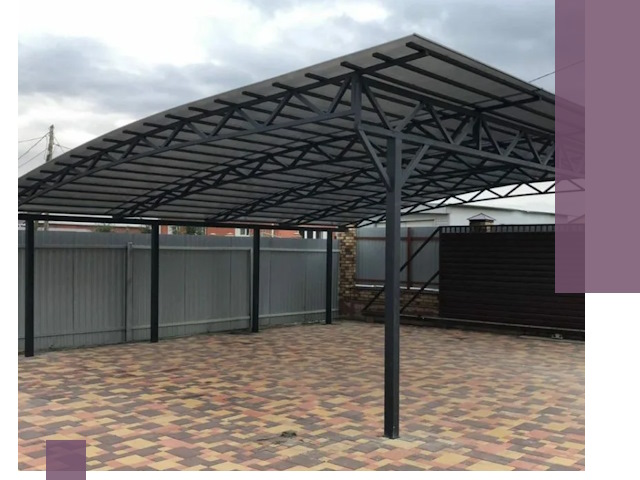 Металлические навесы под ключ в Донском — изготовление и монтаж