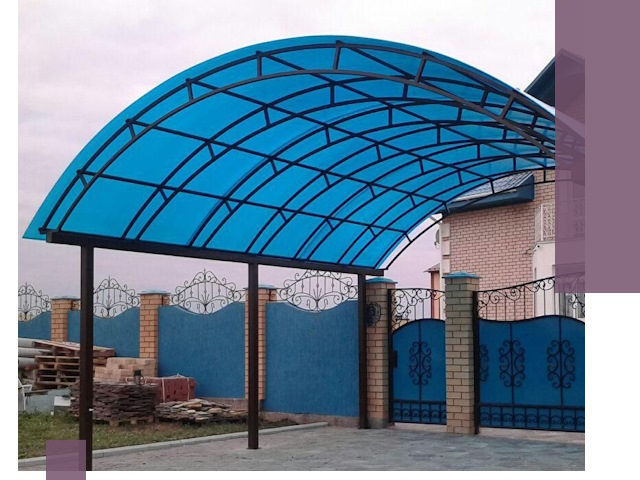 Арочные навесы под ключ в Донском — изготовление и монтаж