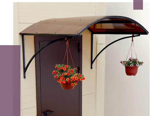 Козырьки над входом в Донском от 14691 руб.  | ПРОЛЁТ-Днс