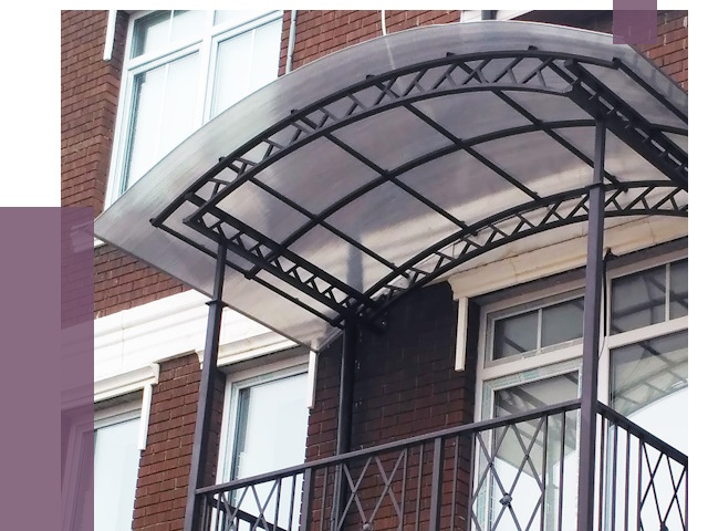 Козырьки над балконом в Донском от 8562 руб. | ПРОЛЁТ-Днс