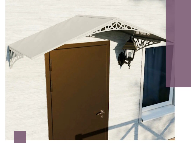 Металлические козырьки на входы и террасы в Донском