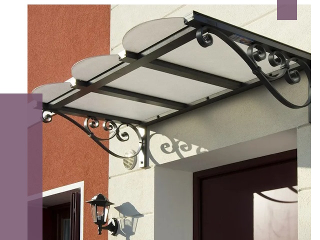 Односкатные козырьки в Донском от 8308 руб.  | ПРОЛЁТ-Днс