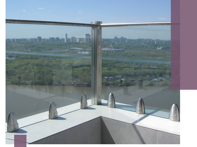 Стеклянные парапеты премиум класса в Донском для домов и бизнесов